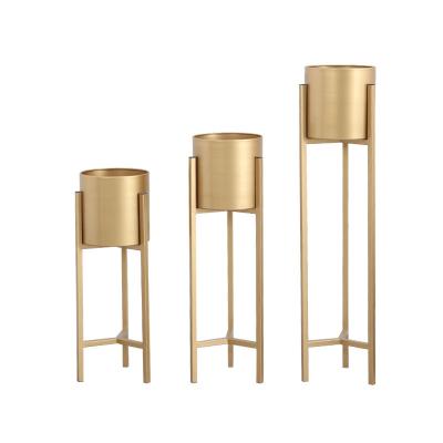 China Modern Power Coated Gold Black Color Flower Pot Stands Flower Stand Indoor Outdoor Metal for sale