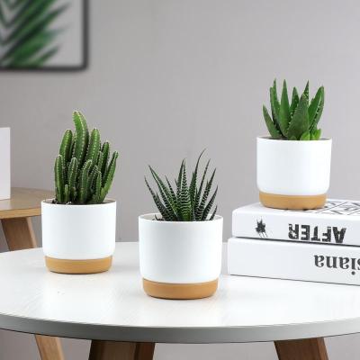 Cina New Modern Item Indoor Plastic Flowerpot Garden Round Medium Size For Home Decoration Self Planter Watering Pot in vendita