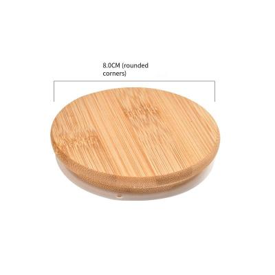 Κίνα Viable Round Ceramic Cup Cover Bamboo Wooden Cover, Storage Sealing Tank, Silicone Rubber Ring Dust Cover Customization προς πώληση