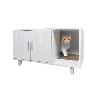 China (Others)Adjustable Pet Product Furniture Top Selling MDF Cat Sleeping Bed House Wooden Cabinet For Cat Pet House for sale