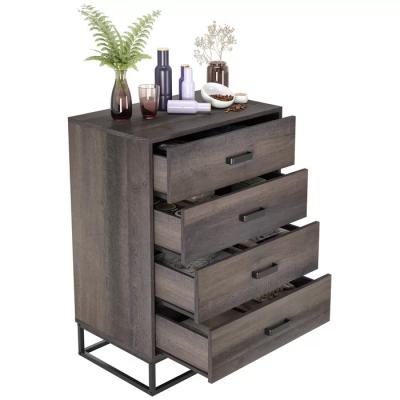 China (Other) Dark Brown Scottish 4 Drawer Furniture Drawer Adjustable Home Storage Tower Chest Customized 23.6