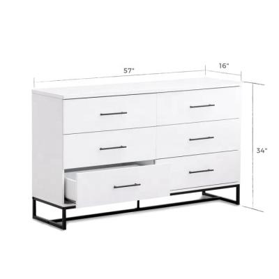 China Custom Storage Dresser Chest (Other) Adjustable Drawer White 6 Drawer Multifunctional Use 54