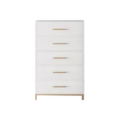 China Wholesale New Design Adjustable 5 Drawer Chest (Other) White Wooden Drawers for sale