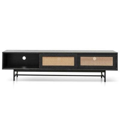 China Luxury Rattan Extendable Living Room Furniture TV Stand Rattan Entertainment TV Unit for sale