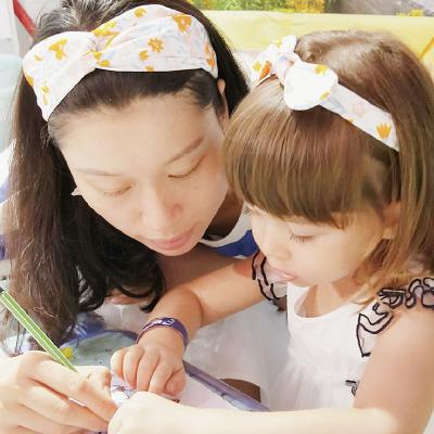 China Fashion cute Euramerican style mother daughter hair band set cross link elastic rabbit ear hair accessories for sale