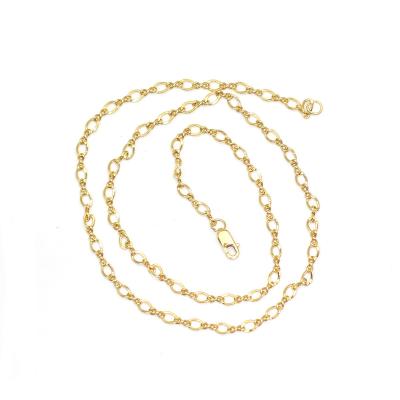 China Environmental Friendly 14K Gold Filled Thin Figaro Chain Necklace 16 Inch 18 Inch for sale