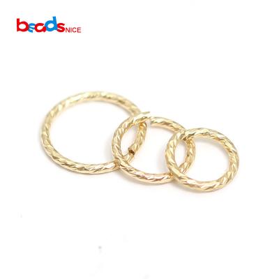 China Beadsnice Gold Filled Jump Rings Real Gold Plated Brass Open Jump Rings Diy Jewelry Makng Wholesale Supply ID39948 39948 for sale