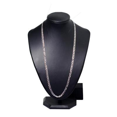 China Environmental Friendly 925 Sterling Silver Miami Cuban Link Chain Necklace 0.5mm 22inch for sale