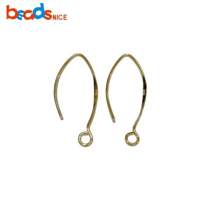 China Environmental Beadsnice Sterling Silver Almond Shaped Ear Wires Earring Finding 30mm Hole 2mm 27914 for sale