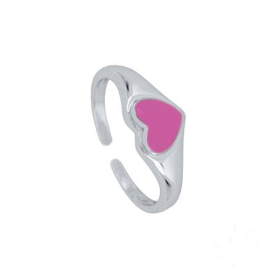 China S925 Lead Free Nickel Free Fashionable Eternity Sterling Silver Heart Open Ring for sale