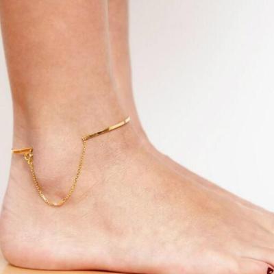 China Lead Free Nickel Free 14K Gold Filled Anklet Foot Jewelry CC Anklet for sale