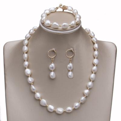 China Women Ethnic Jewelry Set Pearl Jewelry Set Pearl Crown OT Button Bracelet Lady for sale