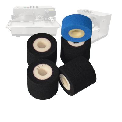 China Cost Effective Food Packets Date Printing Hot Stamping Ribbon 36*32 Black Solid Color Hot Ink Roller for sale