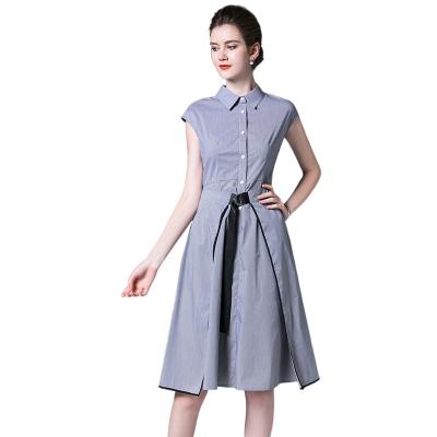 China Breathable Patchwork Waist Lady Career Dress O Slim Large Neck Petal Sleeve Lace Up Ready To Ship Quantity Bodycon Summer Red Purple Casual Party for sale