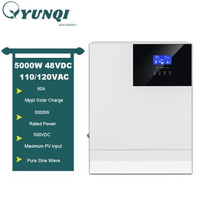 China Solar Power System Home China Manufacturer 5kva 5kw 48v Hybrid Inverter With Mppt Charge Controller All In One Hybrid Inverter for sale