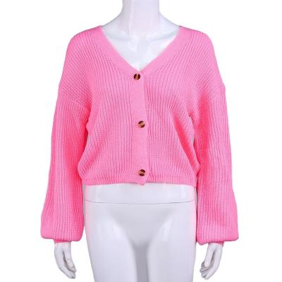 China Anti-Wrinkle Supplier Winter Autumn Cardigan Cashmere V-Neck Knit Sweaters Ladies Coat Logo Women Knits Custom Made for sale