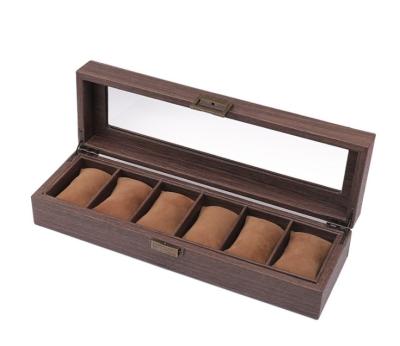 China Watches Sotrage Best Selling Luxury MDF Watch Wooden Box For 6pcs Watches Wooden Storage Box for sale