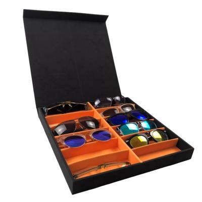 China Luxury Wholesale Can Hold 12 Pieces Sunglasses Presentation Box Custom Logo Glass Organizers Case for sale