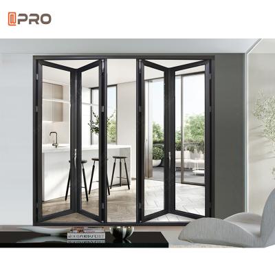 China Customize (Please Contact Us) Customized Aluminum Material Bi Folding Bullet Folding Door Impact Aluminum Material Customized Patio Doors for sale