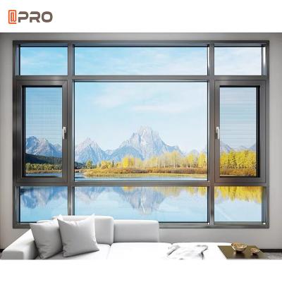 China Swing Aluminum European Style Profile Window Tilt And Turn Window Casement Window Tilt And Turn Aluminum Windows With Fly Screen for sale