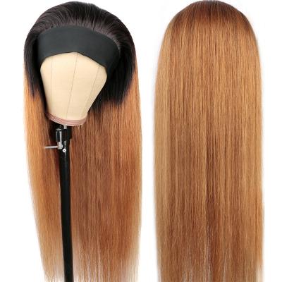 China Wholesale Straight Hair Band Wigs Brazilian Straight Ombre Hair Wigs Headband Ombre Hair Wig For Women for sale