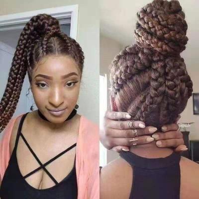 China Hot Sales Natural Looking Different Style Of Wig Braids 8 Braids Part And Ombre Cosplay Braided Wigs For Black Women for sale