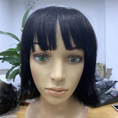 China 2022 Silky Straight Hot Sale Cheap High Quality Lead Wig With Bangs Unprocessed Human Hair Lace Front Wigs Virgin Hair Wig for sale