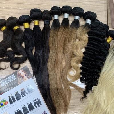 China Healthy Brazilian Mink Thick Hair Bundles Long Lasting And Smoothly 10a Straight Brazilian Hair Bundles for sale