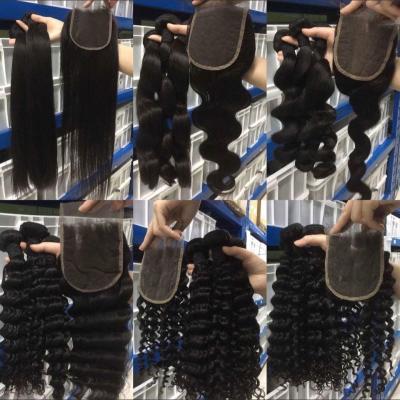 China Brazilian STRAIGHT CURLY Hair Hand Feel Super Soft Smooth No Tangle No Hair Shedding Bundles With Closure Hair Extension for sale