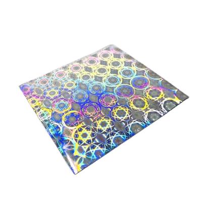 China Moisture Proof Professional Self Adhesive Texture Glossy Cold Lamination Holographic Hyro Film for sale