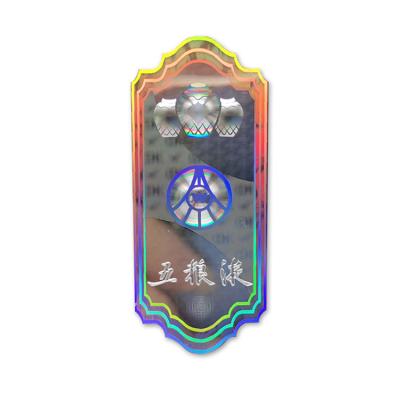 China High Quality Eco-Friendly Printing Paper Cheap Holographic Hang Tag Hologram Unalterable Sticker for sale