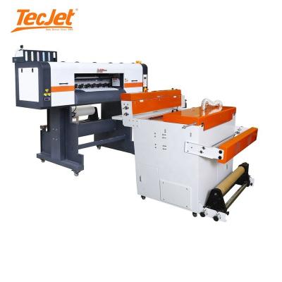 China Garment Shops New Technology Pet Film Printing Heater Transfer Digital Textile Dye T-shirt Printing Machine With Powder Shaker for sale