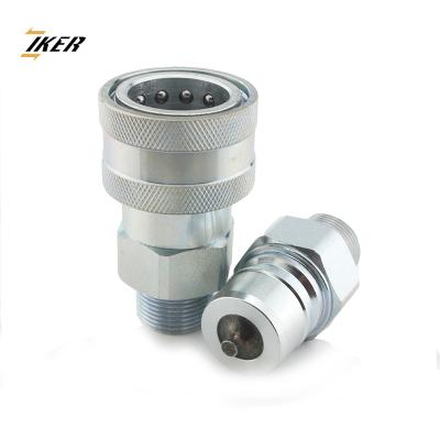 China ZJ-YAB Carbon Steel ISO 7241-1 Series Quick Release Trailer Machine Exchange Hydraulic Couplings for sale