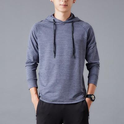 China Men's sportwear running fitness coat hoodies anti-shrink autumn hooded warm sweater windproof pullover for men for sale