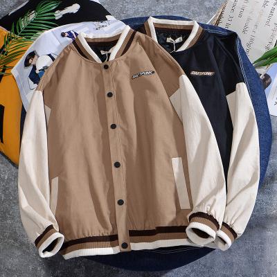 China Fashion Viable Outdoor Men's Splicing Collar Jacket Men's Baseball Suit High Quality Men's Baseball Suit for sale