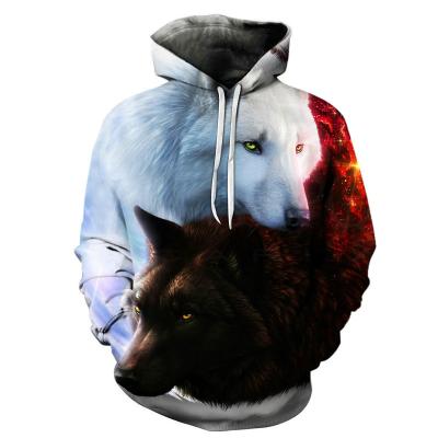 China The Other Wolf Printed Men Hoodies Brand 3d Hoodies Boy's Jackets Quality Fashion Pullover TracksuitsHoodies Streetwear Animal Coat for sale