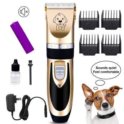 China Viable Low Noise Professional Rechargeable Cordless Car Dog Hair Trimmer Quiet Trimmer Set For Dogs Cats Pets for sale