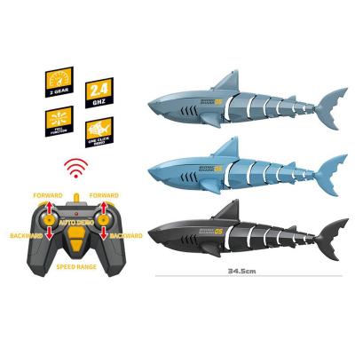 China RC Hobby 2.4G Remote Control Boat Toy Simulation Shark Toy Electric R/C Shark For Kids Swimming Pool Gift for sale