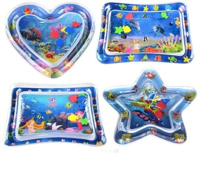 China Hot Selling PVC Baby Belly Time Water Pad Inflatable Baby Play Pad Activity Center Suitable For 0-24 Months Kids Water Play Mat for sale