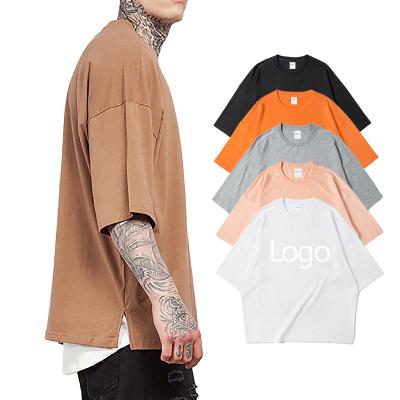 China High Quality Anti-Wrinkle Oversized T-shirts Fashion Streetwear Custom T-shirts Men Refine Cotton Oversize T-shirt for sale