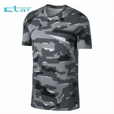 China Anti-pilling Wholesale Camouflage Sublimation Gym Clothing Round Neck Mens T-shirt for sale