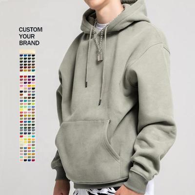 China Fashion High Quality White Anti-pilling Hoodie Oversized Men Clothes Custom Logo Anime Print Embroidery Men's Hoodies Sweatshirt for sale