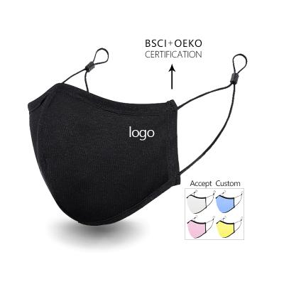 China Custom Made Face Masks Personalized Breathable Logo Color Washable Reusable Silver Ion Cotton Facemask for sale