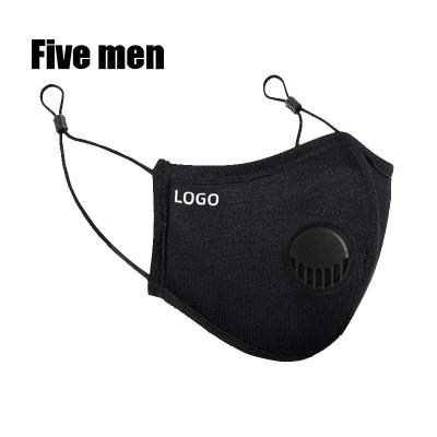 China Five Men's Logo Breathable Custom Sport Use Warm And Washable Silver Ion Face Mouth Cover for sale