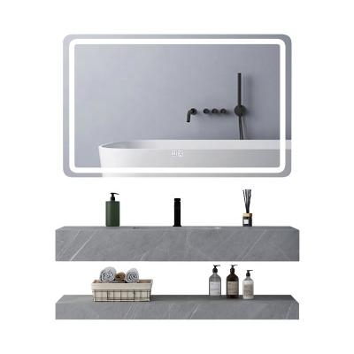 China Modern Bathroom Vanity Top Modern Marble Top Ceramic Cabinet Solid Surface Wall Mounted Bathroom Vanity for sale