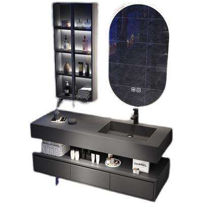 China OEM Design Modern Wholesale Luxury Cabinet Set Modern Design Wall Mounted Cabinet Bathroom Vanity for sale