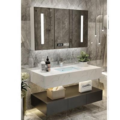 China Wholesale Modern High Quality Modern Style Plywood Wall Mounted Bathroom Vanity Cabinets for sale