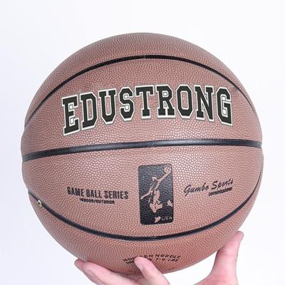 China PU indoor and outdoor new design ball custom logo personalized official size 7 for students forming basketball ball for sale