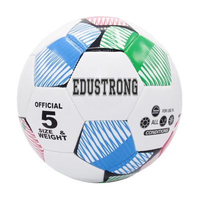 China Bulk Durable Cheap Soccer Balls Customs Inflatable Soccer Ball Size 5 High Quality PVC Leather New Design for sale