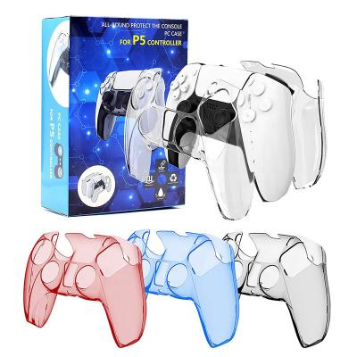 China For PUBG Game Controller Gamepad Picosecond 5 Grip Protective Bulk Hard Clear Shell Dust Cover Plastic Plate Case For ps5 Gamepad Controller for sale